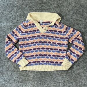 Find Me Now Colorful Patterned Women's Sweater Maximalist Chunky Knit Size XS/S